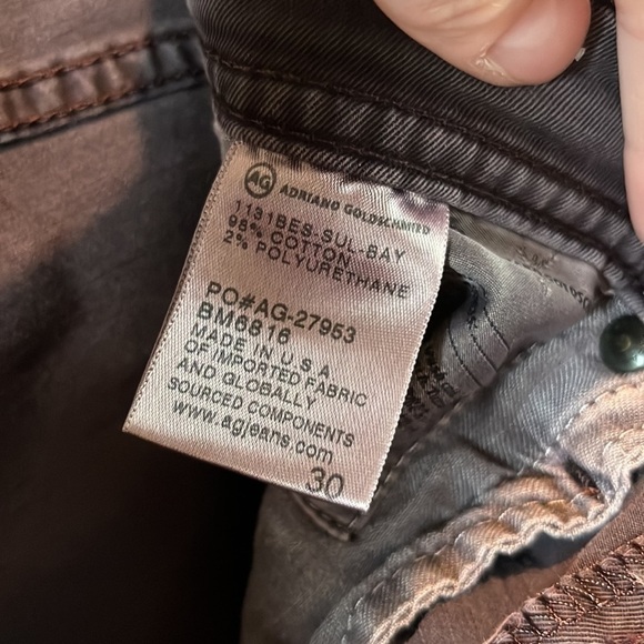 Eggplant purple Adriano Goldschmied Matchbox slim straight denim pants size 30 - Picture 10 of 15